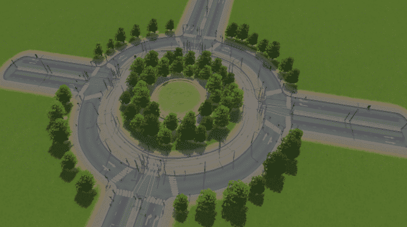 cities skylines roundabout mod