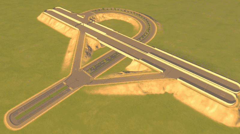 Highway Entrance/Exit Trumpet - Cities: Skylines Mod download.