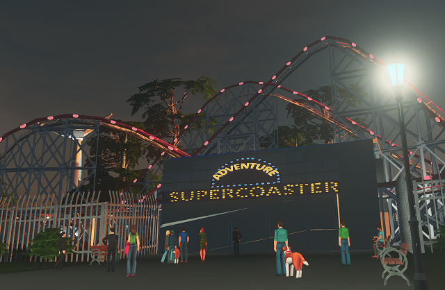 Park with Roller Coaster - Cities: Skylines Mod download