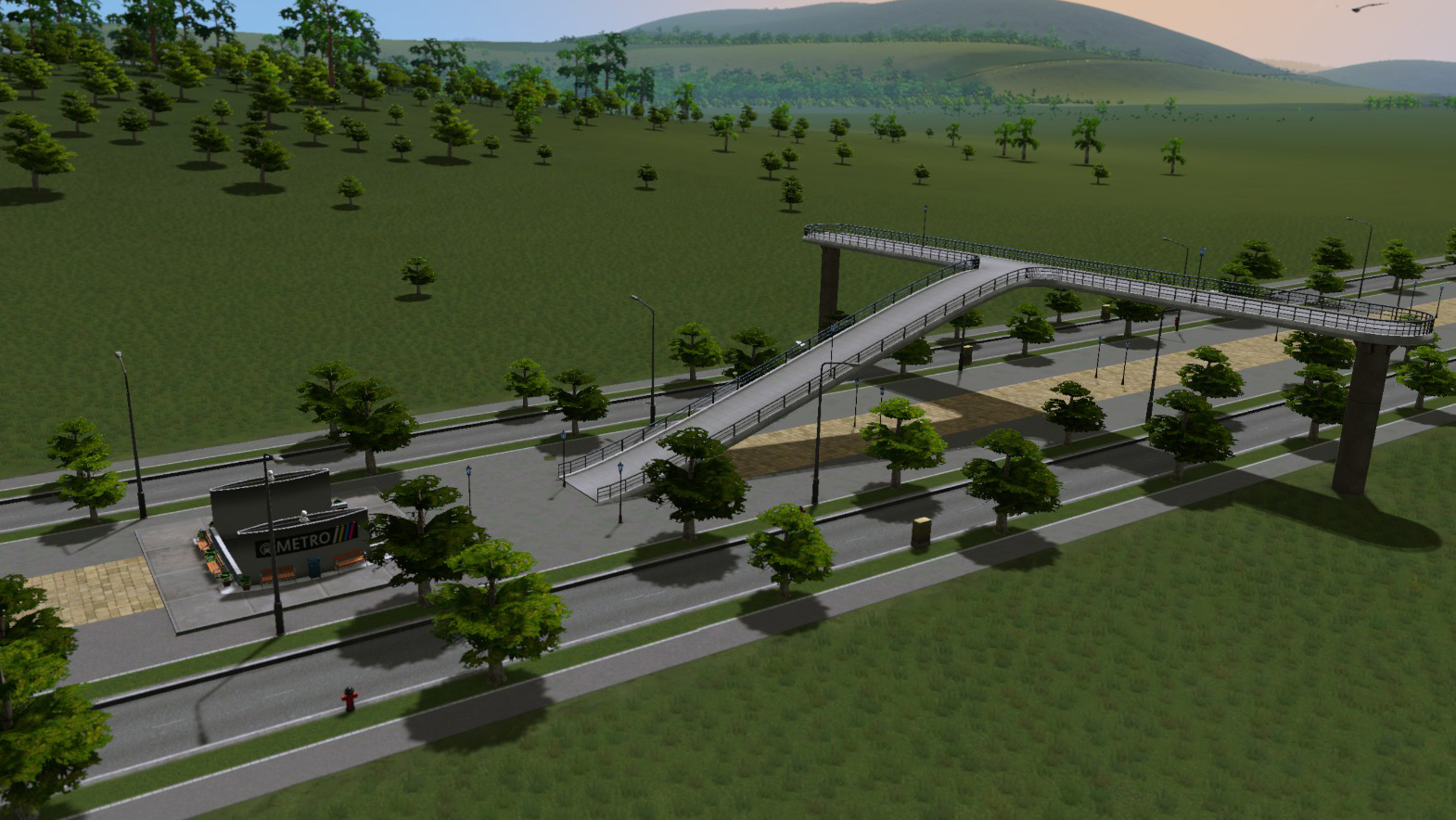 Streetside Walkway 2×16 Cities Skylines Mod download